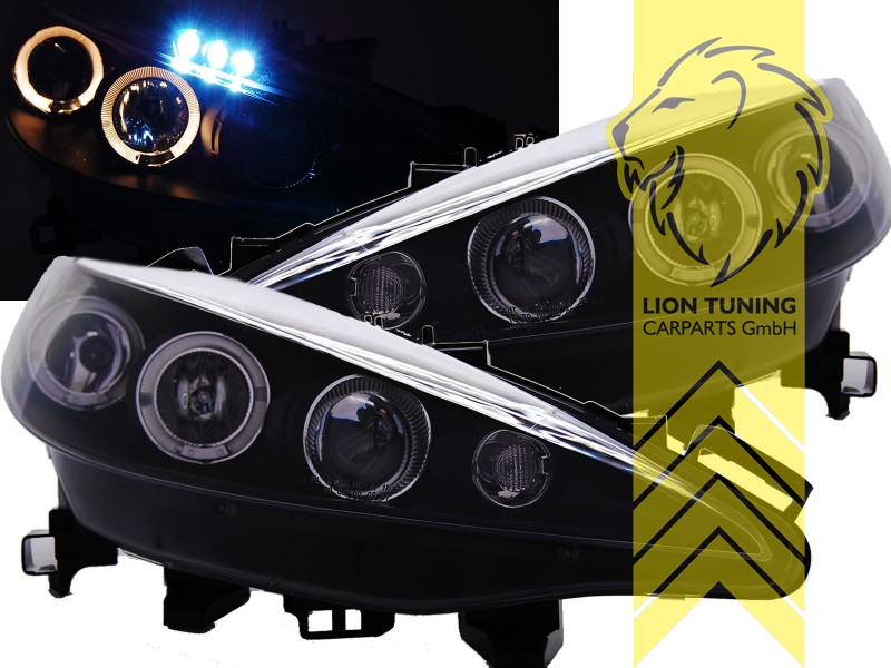 Liontuning - Tuningartikel für Ihr Auto  Lion Tuning Carparts GmbH Angel  Eyes Scheinwerfer BMW 1er E81 E82 E87 E88 schwarz