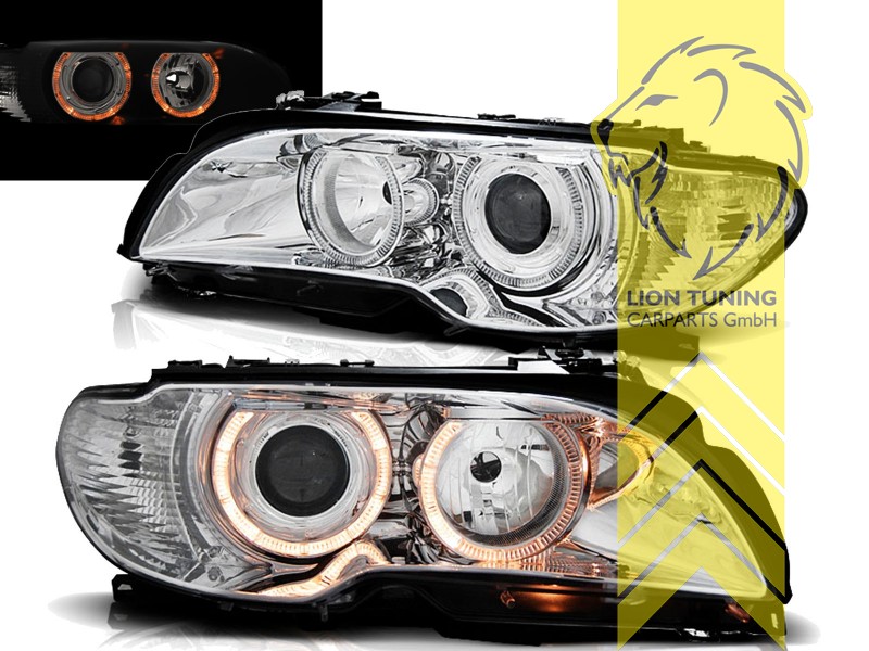 Halogen, chrom, gelb Halogen, Abblendlicht H7 / Fernlicht H7, Blinkerbirnen BAU15S, elektrisch verstellbar - Stellmotor integriert, Eintragungsfrei / mit E-Prüfzeichen