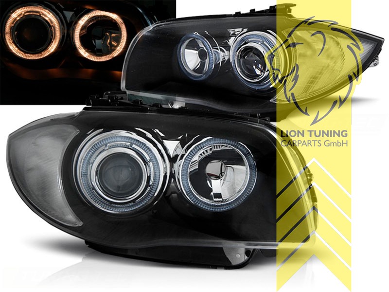 Halogen, schwarz, gelb Halogen, Abblendlicht H7 / Fernlicht H7, Blinkerbirnen BAU15S, elektrisch verstellbar - Stellmotor wird vom Original übernommen, Eintragungsfrei / mit E-Prüfzeichen