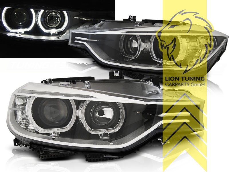 Halogen, schwarz, weiß LED, Abblendlicht H7 / Fernlicht H7, elektrisch verstellbar - Stellmotor integriert, Eintragungsfrei / mit E-Prüfzeichen