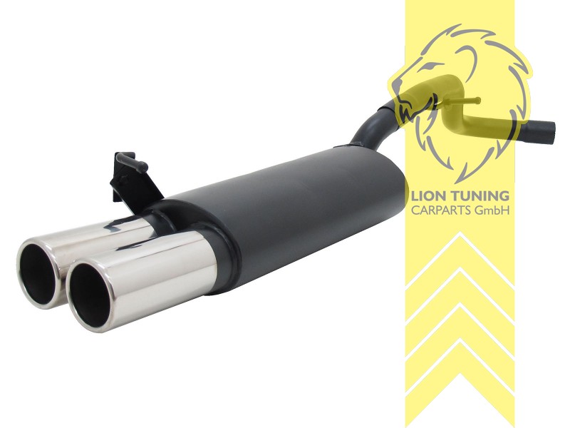 2 x 90 mm rund / gebördelt, Endrohr doppel, 90mm, Rund, nicht passend für 4-Motion, Edelstahl, 1.4 / 1.6 / 1.8 / 1.8T / 1.9TDI / 2.0, Eintragungsfrei / mit ABE