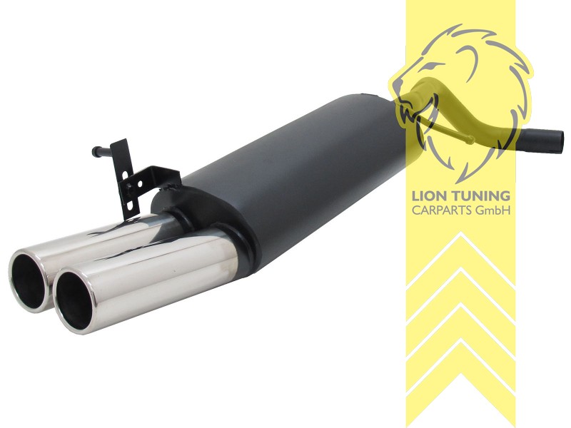 2 x 76 mm rund / gebördelt, Endrohr doppel, 76mm, Rund, Edelstahl, 1.2 / 1.4 / 1.4 TDI, Eintragungsfrei / mit ABE