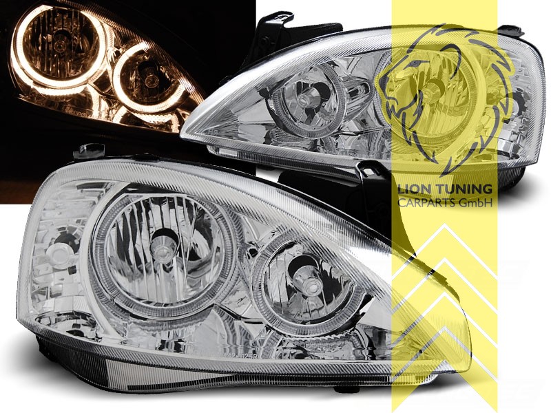 Halogen, chrom, gelb Halogen, Abblendlicht H7 / Fernlicht H7, elektrisch verstellbar - Stellmotor wird vom Original übernommen, Eintragungsfrei / mit E-Prüfzeichen