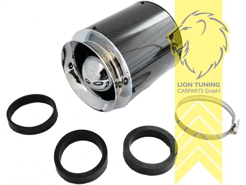 60mm, 65mm, 70mm und 76mm, 130mm, carbon Optik, 180mm, !!! Nicht im Bereich der STVZO zugelassen !!!