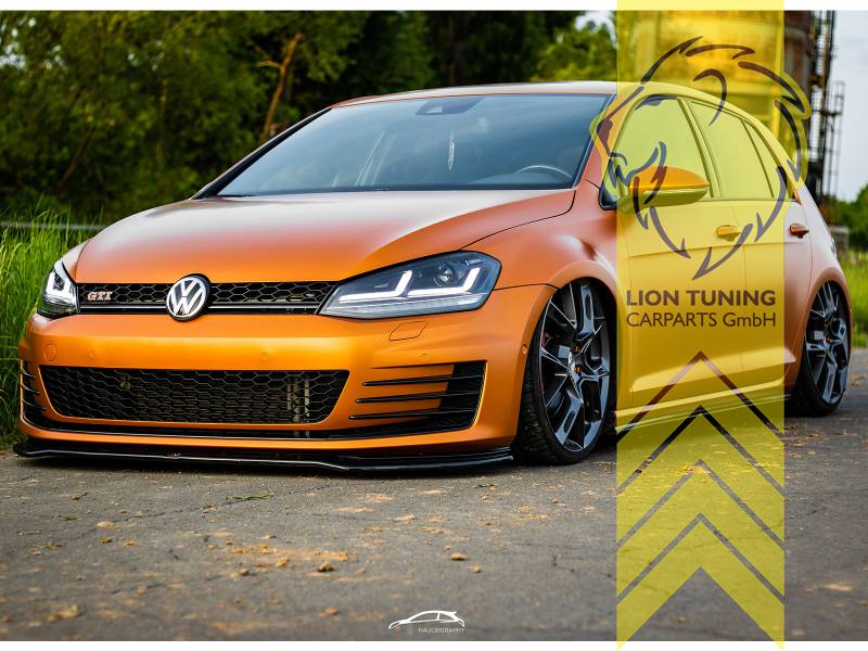 Liontuning - Tuningartikel für Ihr Auto  Lion Tuning Carparts GmbH  Scheinwerfer echtes TFL OSRAM XENARC LEDriving VW Golf 7 Limousine Variant  Tagfahrlicht chrom LEDHL103-CM