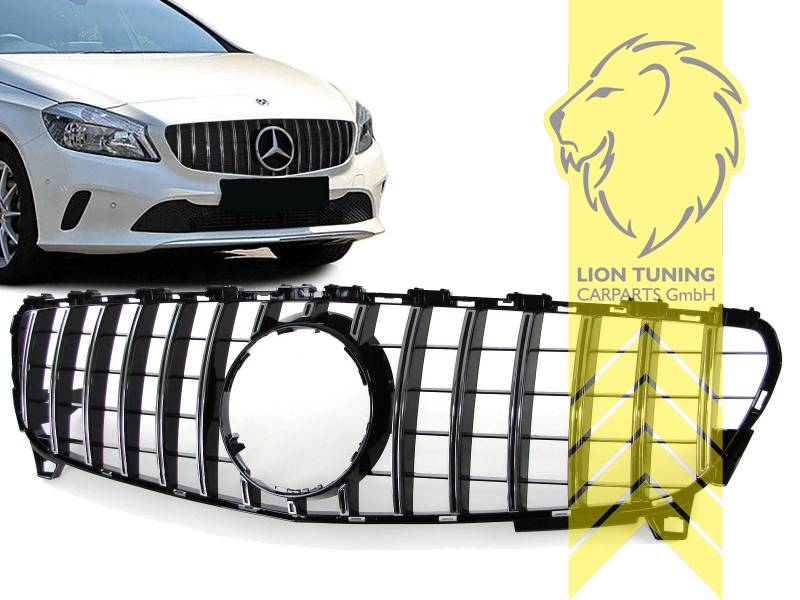 Original Mercedes Emblem wird übernommen, chrom, schwarz glänzend, ABS Kunststoff, Eintragungsfrei / als Ersatzteil verwendbar