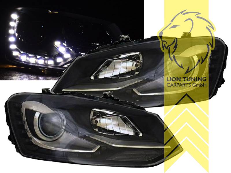 Halogen, chrom, schwarz, Abblendlicht H7 / Fernlicht H7, elektrisch verstellbar - Stellmotor wird vom Original übernommen, Eintragungsfrei / mit E-Prüfzeichen, Eintragungsfrei / mit R87 Zulassung als Tagfahrlicht