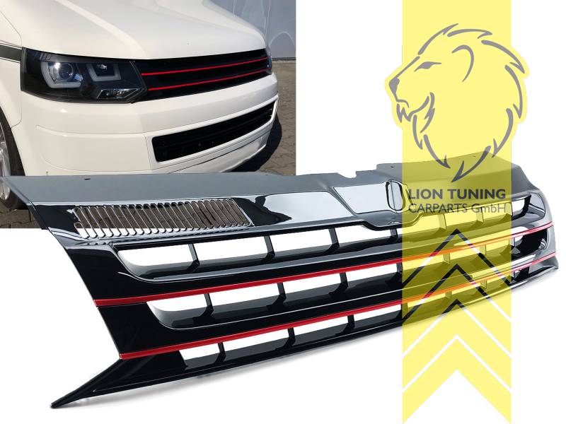 ohne Emblemaufnahme, schwarz glänzend, ABS Kunststoff, Eintragungsfrei / als Ersatzteil verwendbar