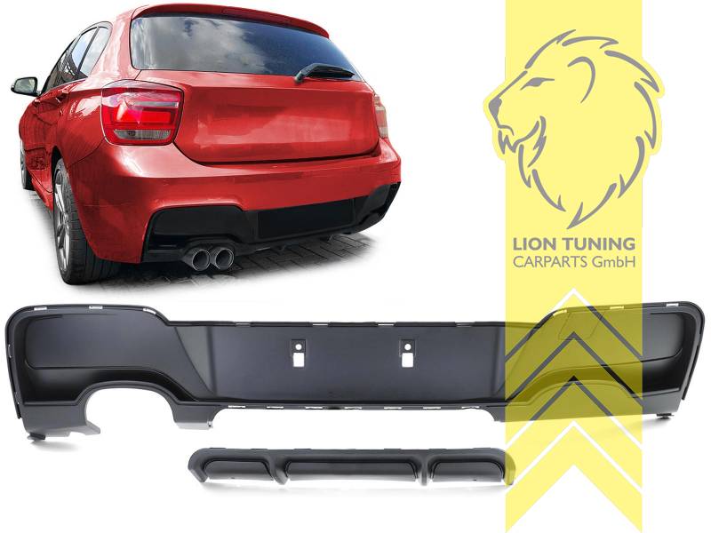 links, passend für unsere Artikelnummer 12570 und 13096, auch passend für die original F20 / F21 M-Paket Stoßstange, PP Kunststoff, schwarz - lackierfähig, Eintragungsfrei / als Ersatzteil verwendbar