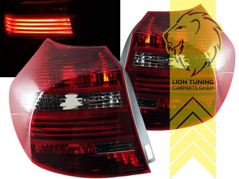 Halogen, rot, schwarz, für Fahrzeuge mit Original Xenon, Blinkerbirnen BAU15S, Eintragungsfrei / mit E-Prüfzeichen