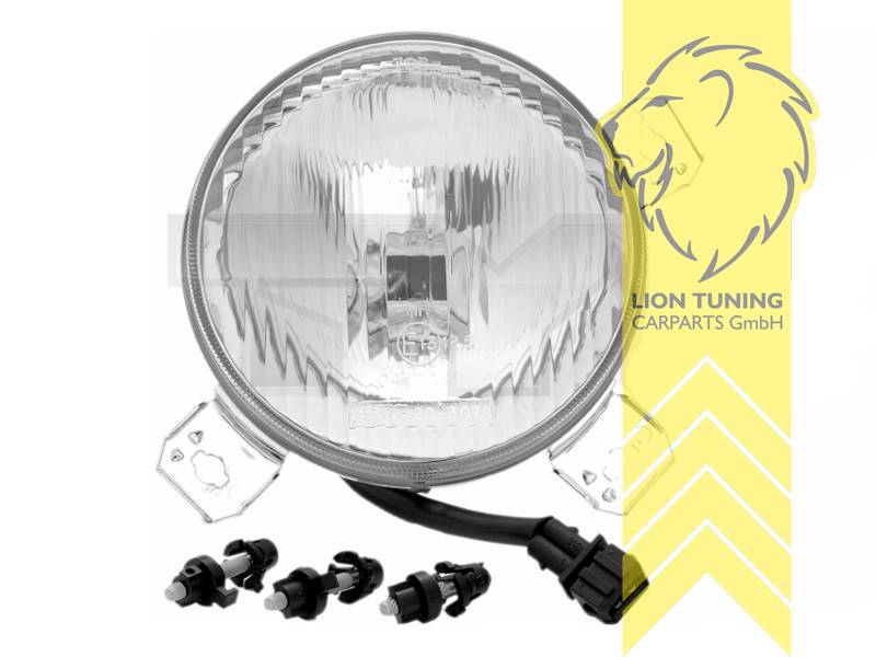 Halogen, H3, inkl. Verschlusskappe und Lampenträger, ohne Leuchtmittel, Eintragungsfrei / mit E-Prüfzeichen