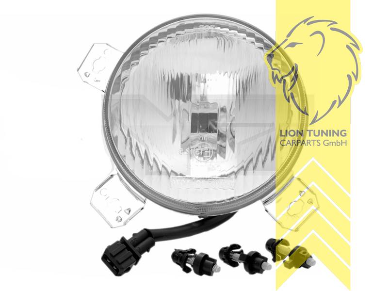 Halogen, H3, inkl. Verschlusskappe und Lampenträger, ohne Leuchtmittel, Eintragungsfrei / mit E-Prüfzeichen