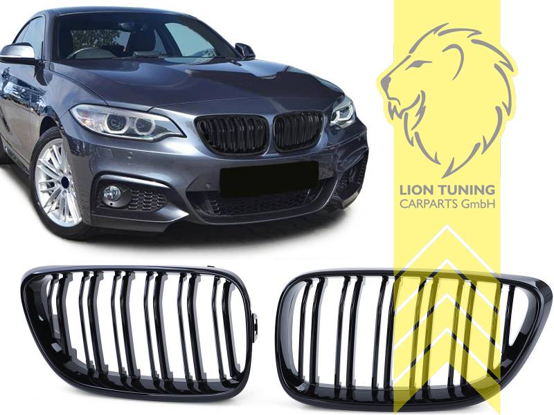 Doppelsteg, schwarz glänzend, ABS Kunststoff, Eintragungsfrei / als Ersatzteil verwendbar