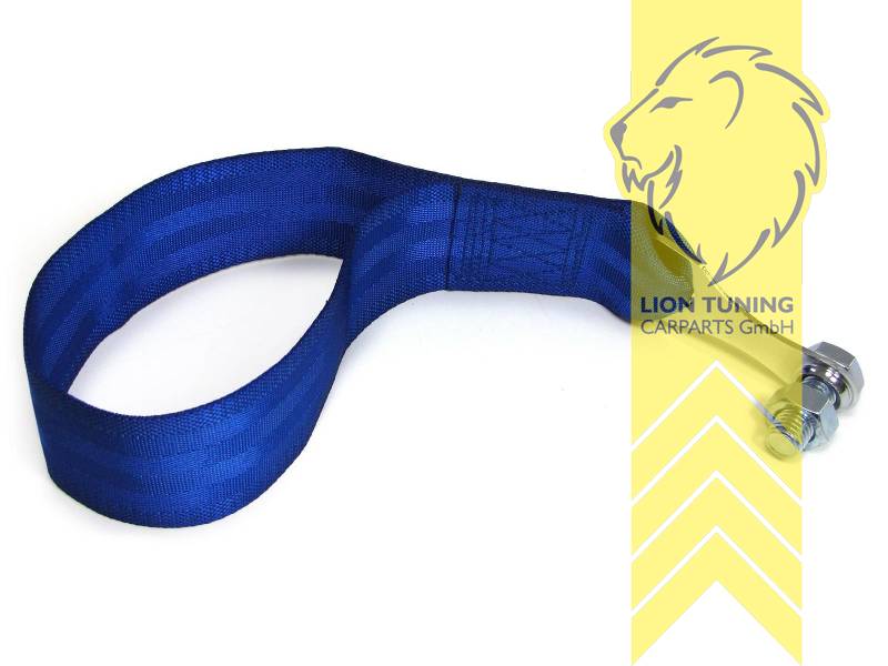 blau, M12 Rechtsgewinde, Gewindelänge 30mm, Gesamtlänge Stoff 26,5cm