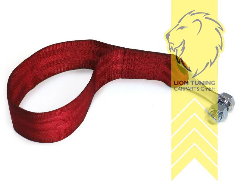 rot, M12 Rechtsgewinde, Gewindelänge 30mm, Gesamtlänge Stoff 26,5cm