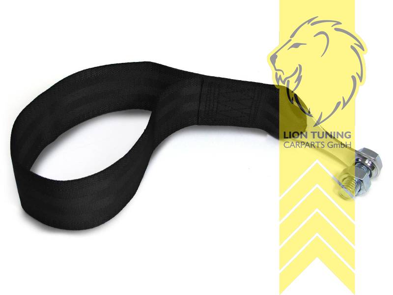 schwarz, M12 Rechtsgewinde, Gewindelänge 30mm, Gesamtlänge Stoff 26,5cm