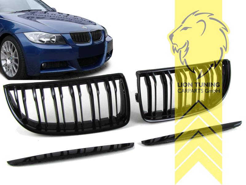 Doppelsteg, schwarz glänzend, ABS Kunststoff, Eintragungsfrei / als Ersatzteil verwendbar