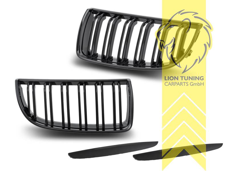 Doppelsteg, schwarz glänzend, ABS Kunststoff, Eintragungsfrei / als Ersatzteil verwendbar