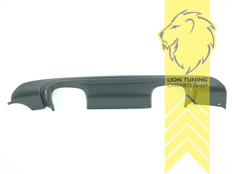 links und rechts mittig 4-Rohr Optik, auch passend für die original M-Paket Stoßstange, PP Kunststoff, schwarz - lackierfähig, Eintragungsfrei / als Ersatzteil verwendbar