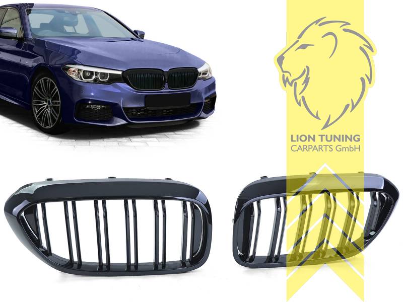 Doppelsteg, schwarz glänzend, ABS Kunststoff, Eintragungsfrei / als Ersatzteil verwendbar