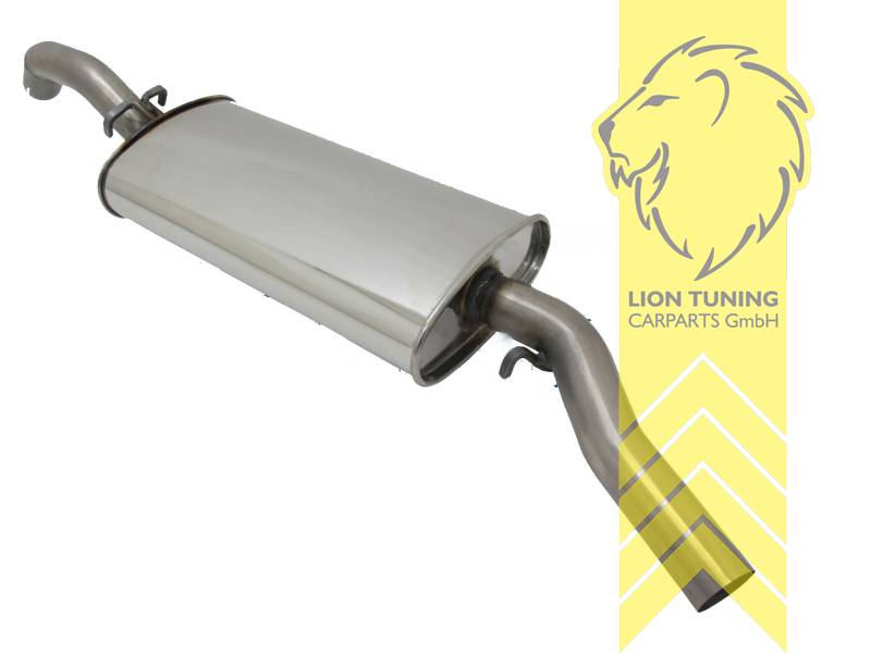 Serie / wie Original, Endrohr single, Rund, Edelstahl, 1.8 62KW / 1.8 66KW / 1.8i Cat 66KW / 1.8 GTI 79KW / 1.8 GTI Cat 79KW / 1.8 GTI 82 KW, Eintragungsfrei / mit E-Prüfzeichen