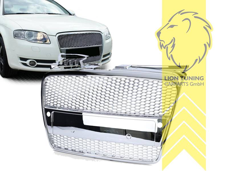 chrom, nicht passend für S-Line, nicht für RS Modelle, ABS Kunststoff, für Fahrzeuge mit PDC, Eintragungsfrei / als Ersatzteil verwendbar