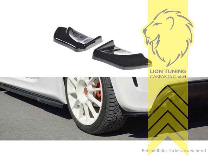 Liontuning - Tuningartikel für Ihr Auto  Lion Tuning Carparts GmbHMaxton  Diffusor Heck Ansatz Flaps Fiat 500 Abarth schwarz glänzend