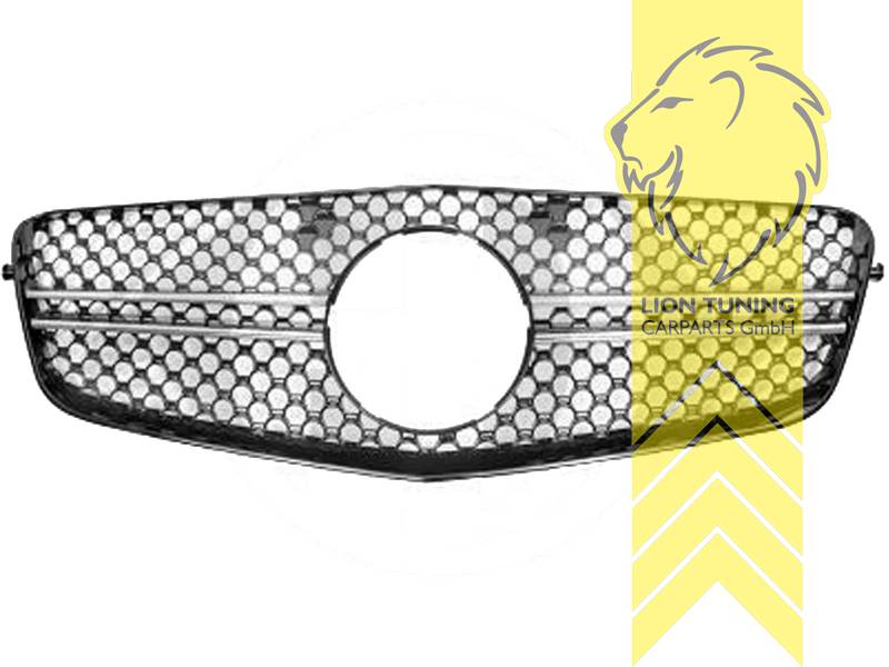 Original Mercedes Emblem wird übernommen, schwarz, silber, nicht geeignet für Fahrzeuge mit Distronic, ABS Kunststoff, Eintragungsfrei / als Ersatzteil verwendbar