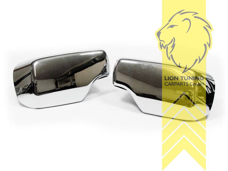 chrom, E39 nur passend wenn Spiegelgläser ohne sichtbaren Kunststoffrahmen sind, ABS Kunststoff, Eintragungsfrei / als Ersatzteil verwendbar