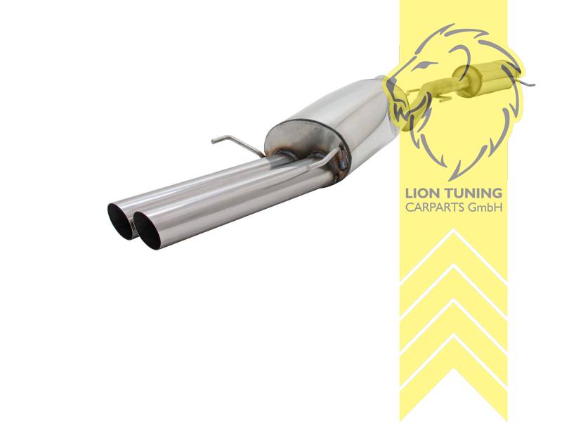 2 x 76 mm, Rund, nicht passend bei Modellen mit 2.0 Turbo, Edelstahl, 1.6 16V / 1.8 16V / 2.2 16V, Eintragungsfrei / mit E-Prüfzeichen