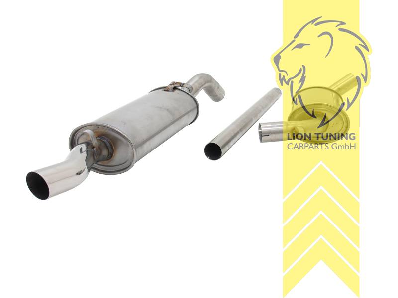 Rund, alle Motorvarianten, nicht passend für Syncro, Edelstahl, Eintragungsfrei / mit E-Prüfzeichen