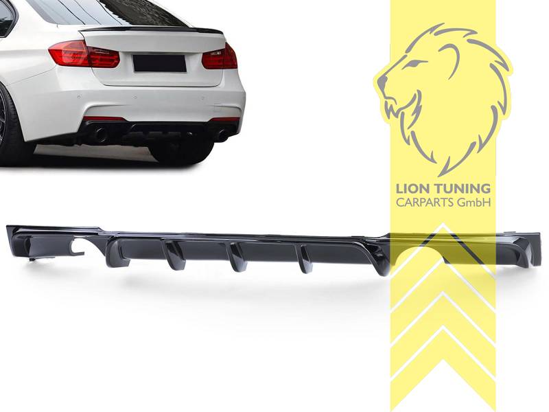 links und rechts, schwarz glänzend, passend für unsere Artikelnummer 10692, 10687, 10685, 11767, auch passend für die original F30 / F31 M-Paket Stoßstange, PP Kunststoff, Eintragungsfrei / als Ersatzteil verwendbar