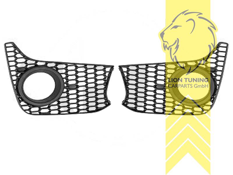 für Fahrzeuge mit Nebelscheinwerfer, PP Kunststoff, schwarz - lackierfähig, Eintragungsfrei / als Ersatzteil verwendbar