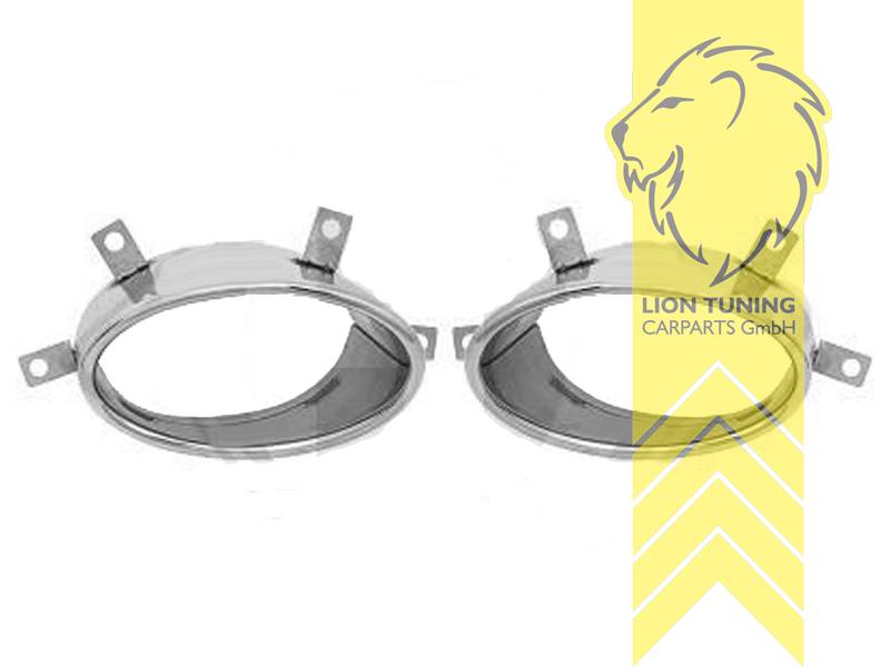 Endrohr duplex, chrom, Oval, Edelstahl