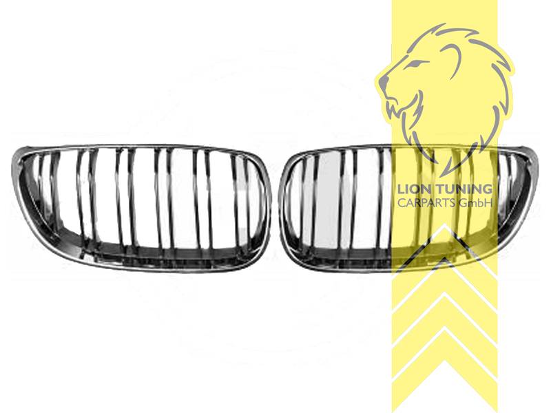 Doppelsteg, schwarz, chrom, ABS Kunststoff, Eintragungsfrei / als Ersatzteil verwendbar