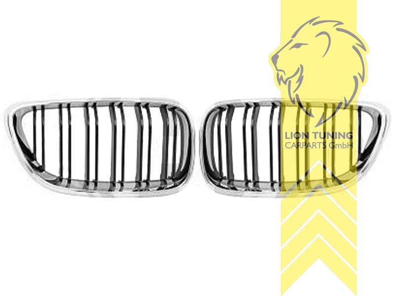 Doppelsteg, chrom, schwarz, ABS Kunststoff, Eintragungsfrei / als Ersatzteil verwendbar