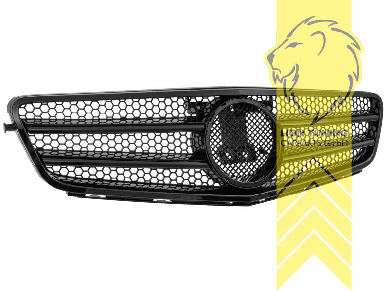 Original Mercedes Emblem wird übernommen, schwarz glänzend, ABS Kunststoff, Eintragungsfrei / als Ersatzteil verwendbar