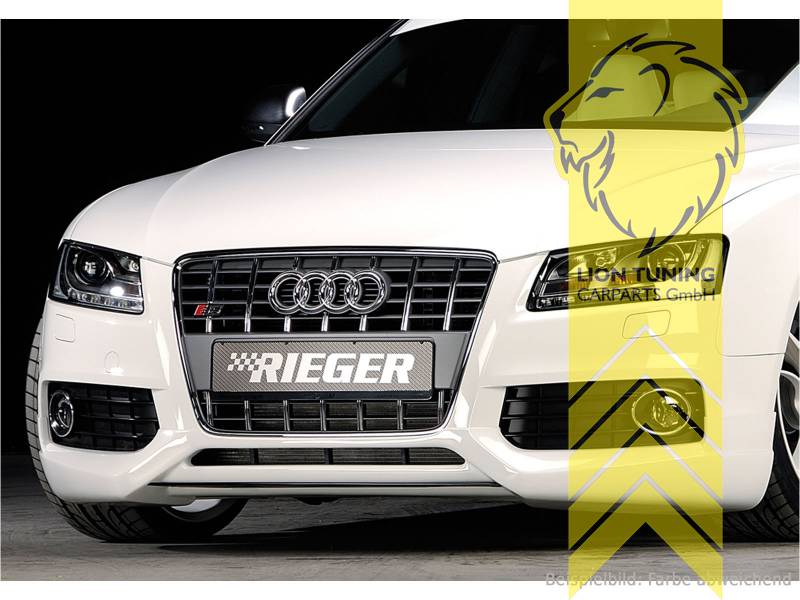 nur passend für Modelle mit S-Line, ABS Kunststoff, schwarz - lackierfähig, Eintragungsfrei / mit ABE