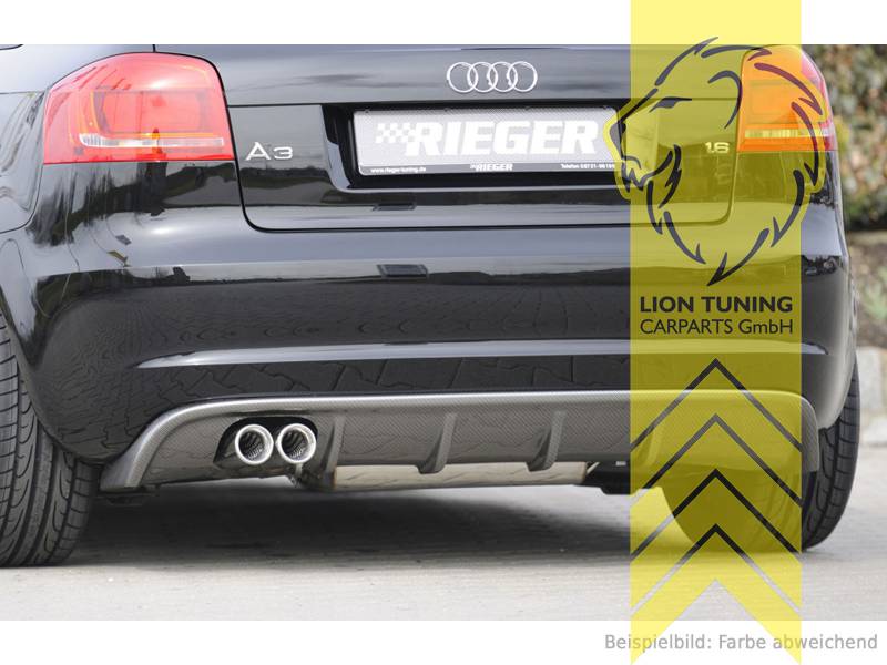 links Doppelrohr, carbon Optik, auch für S Line Modelle passend, ABS Kunststoff, Eintragungsfrei / mit ABE