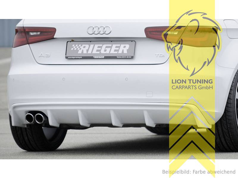 links Doppelrohr, schwarz matt, nicht passend für S-Line, ABS Kunststoff, schwarz - lackierfähig, Eintragungsfrei / mit ABE