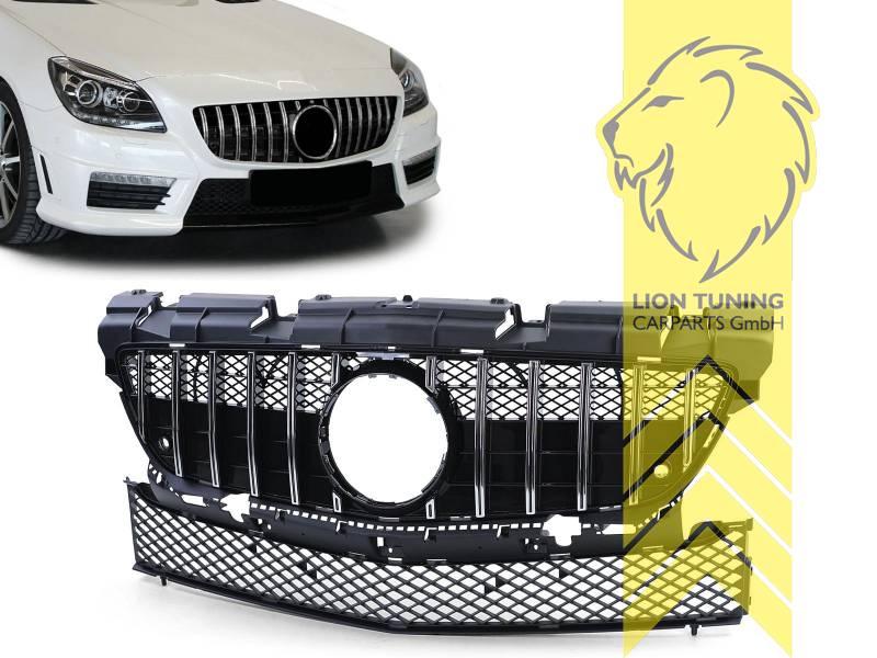 Original Mercedes Emblem wird übernommen, chrom, schwarz glänzend, ABS Kunststoff, Eintragungsfrei / als Ersatzteil verwendbar