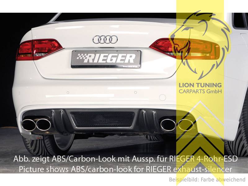 links Doppelrohr, schwarz matt, nur passend für S-Line Stoßstange, ABS Kunststoff, schwarz - lackierfähig, Eintragungsfrei / mit ABE