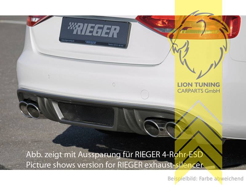 links und rechts für Doppel Endrohr, carbon Optik, nur passend für S4, ABS Kunststoff, Eintragungsfrei / mit ABE