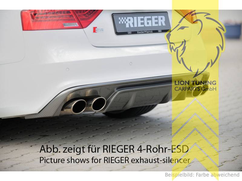 Liontuning - Tuningartikel für Ihr Auto  Lion Tuning Carparts GmbH Rieger  Heckansatz Heckspoiler Diffusor für Audi A5 B8 Coupe Cabrio