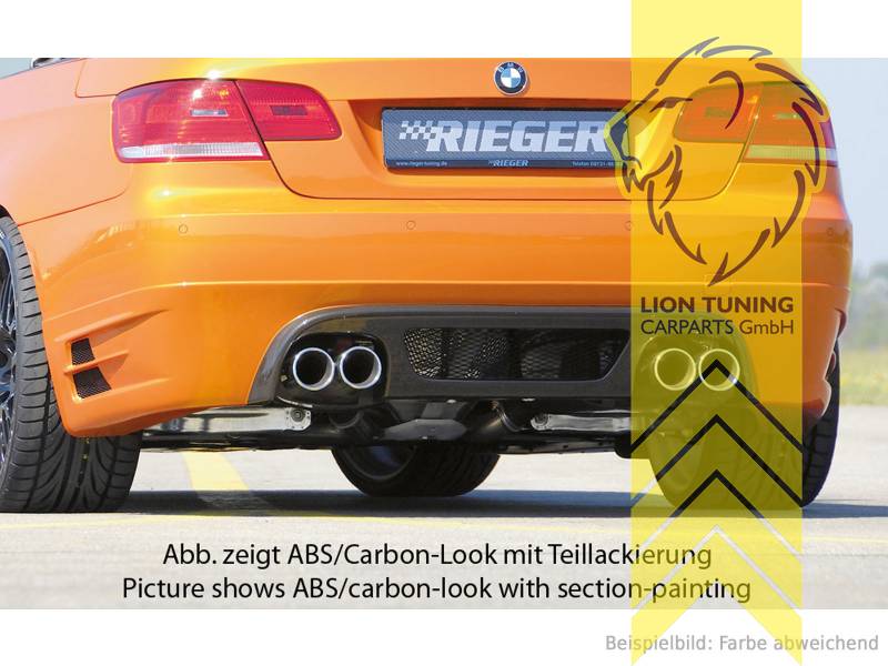 links und rechts in 4-Rohr Optik, carbon Optik, NUR für 335i / 335d, nicht passend für M-Paket, ABS Kunststoff, Eintragungsfrei / mit ABE
