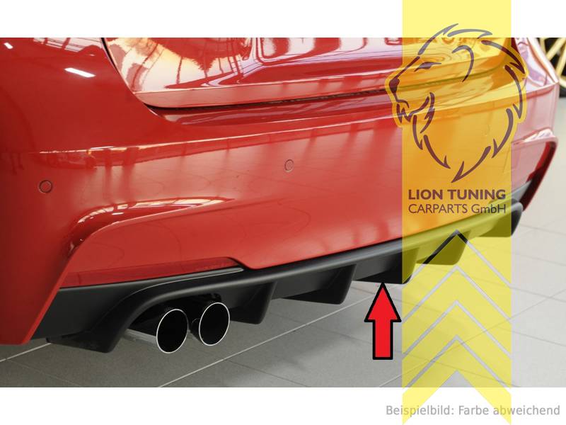 links Doppelrohr, schwarz matt, nur passend für Fahrzeuge mit M-Paket, ABS Kunststoff, schwarz - lackierfähig, Eintragungsfrei / mit ABE