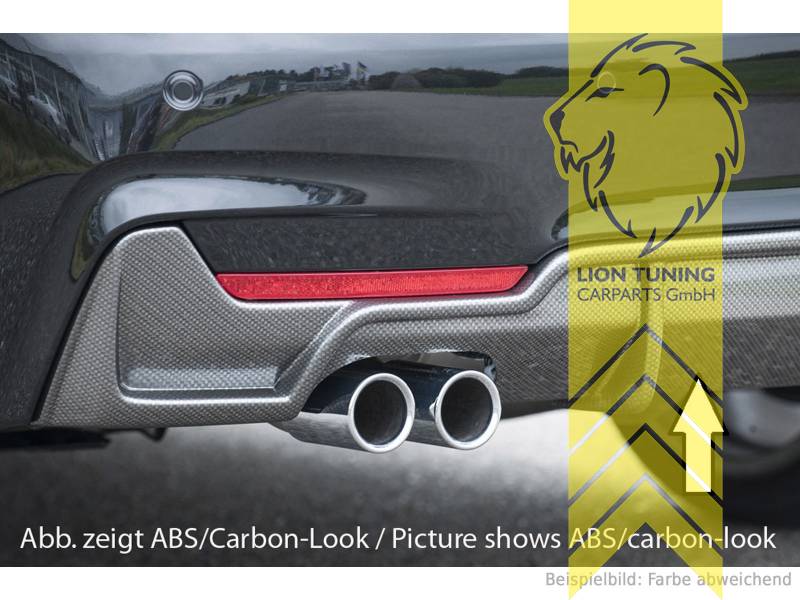links Doppelrohr, schwarz matt, nur passend für Fahrzeuge mit M-Paket, ABS Kunststoff, schwarz - lackierfähig, Eintragungsfrei / mit ABE