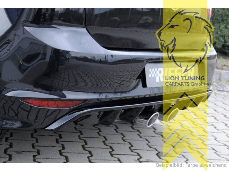 mittig 2x90mm, schwarz glänzend, nur passend für R-Line, ABS Kunststoff, Eintragungsfrei / mit ABE