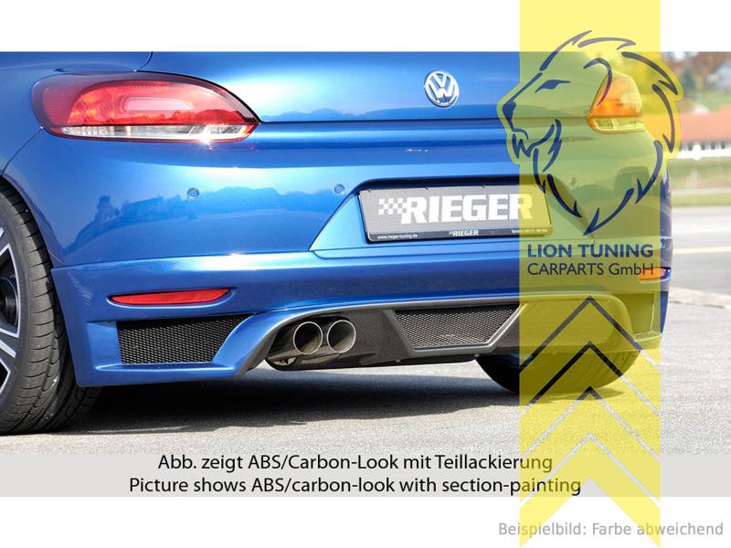 links Doppelrohr, carbon Optik, nur passend für Fahrzeuge mit Standard Stoßstange, nicht passend für R-Line, ABS Kunststoff, Eintragungsfrei / mit ABE