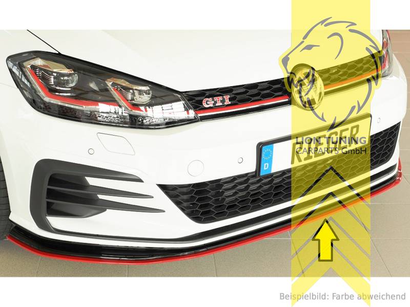 schwarz matt, nur passend für GTI TCR Frontstoßstange, ABS Kunststoff, schwarz - lackierfähig, Eintragungsfrei / mit ABE